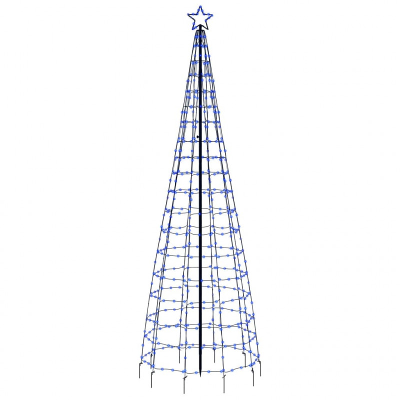 Choinka z lampek, z kołkami, 570 niebieskich LED, 300 cm