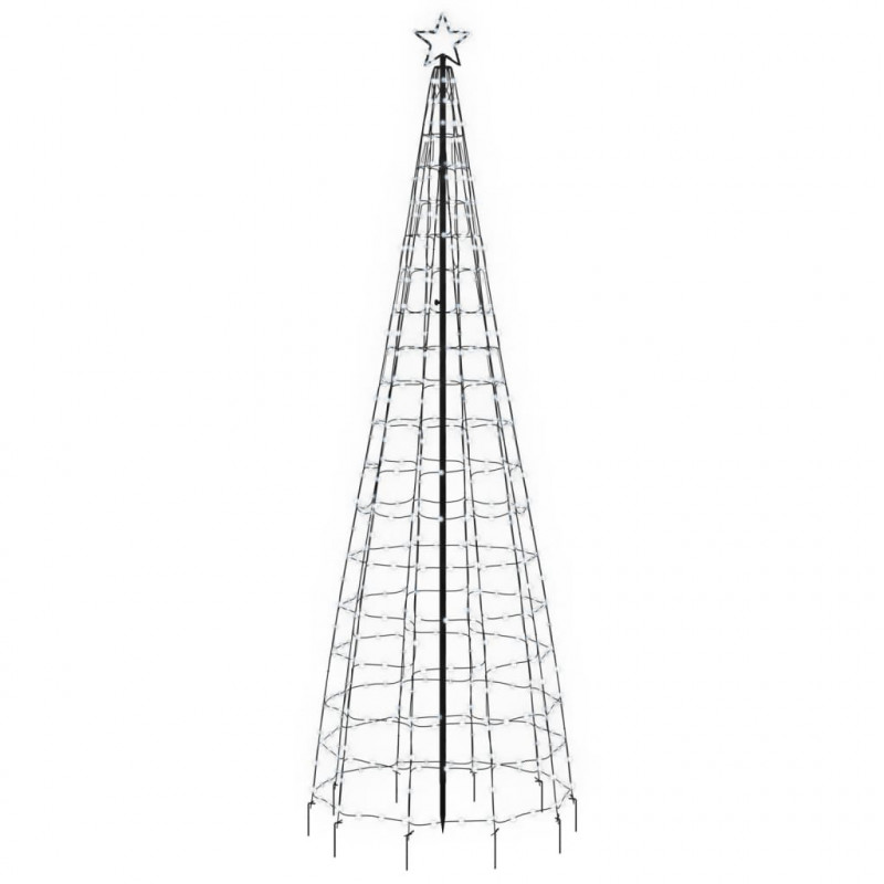 Choinka z lampek, z kołkami, 570 zimnych białych LED, 300 cm