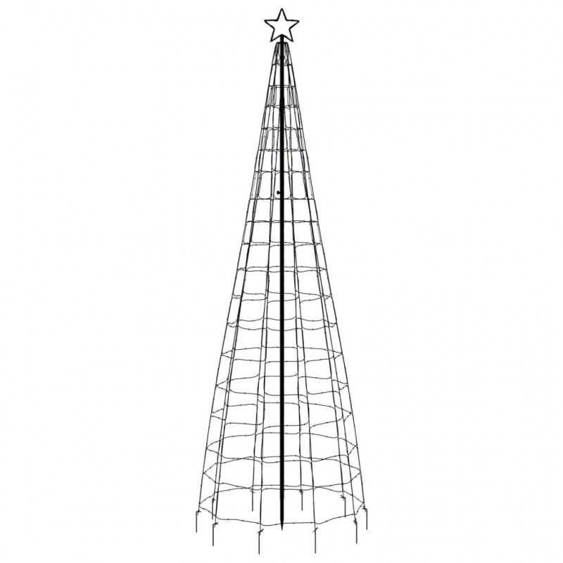 Choinka z lampek, z kołkami, 570 zimnych białych LED, 300 cm
