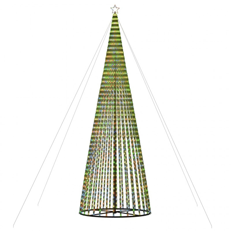 Stożkowa choinka z lampek, 1544 kolorowych LED, 500 cm