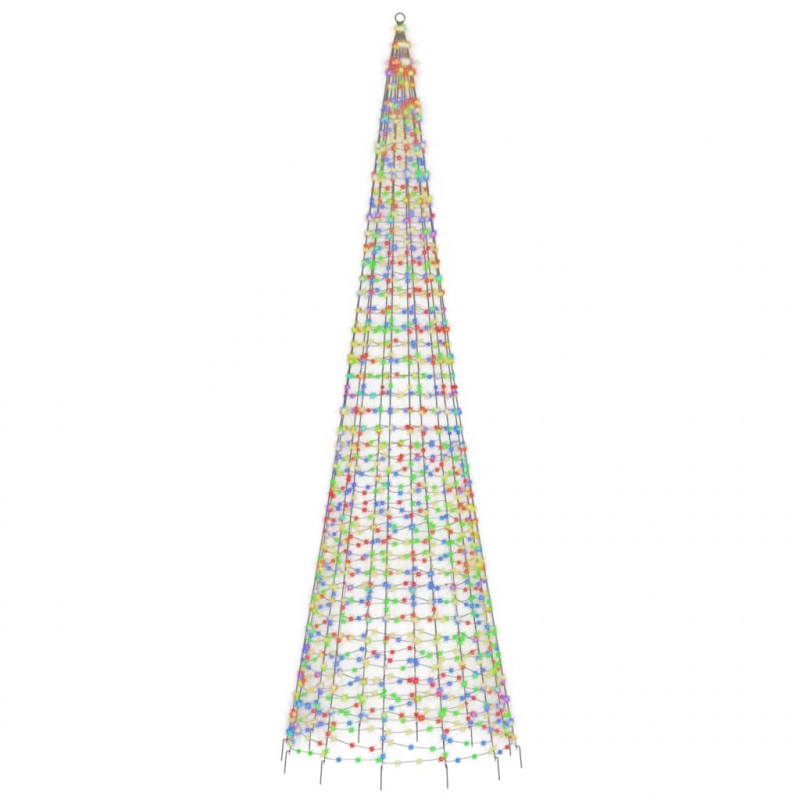 Choinka z lampek, na maszt, 1534 kolorowe LED, 500 cm