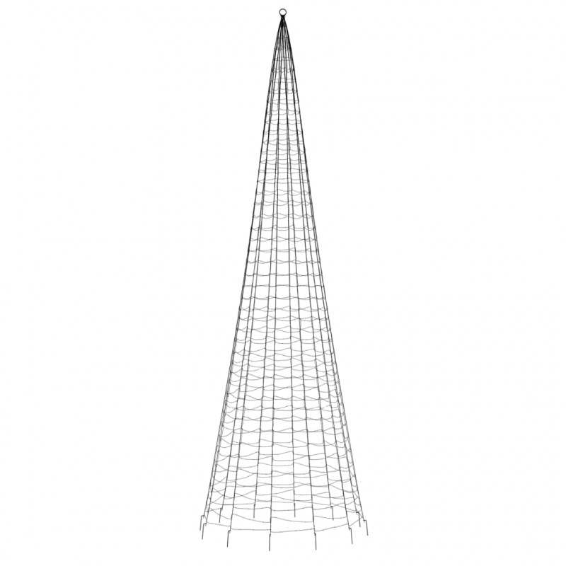Choinka z lampek, na maszt, 1534 kolorowe LED, 500 cm