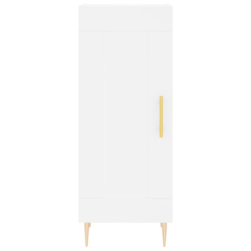 Szafka, biała, 34,5x34x90 cm, materiał drewnopochodny