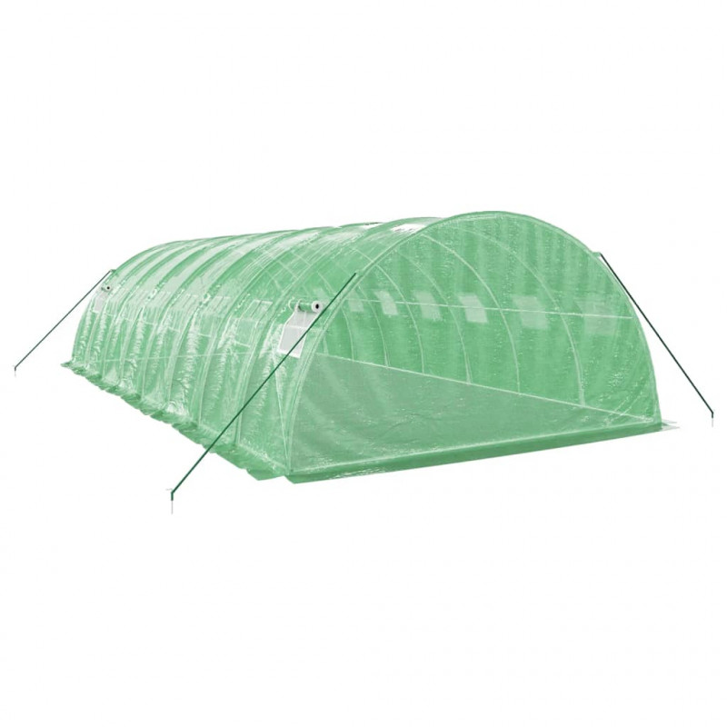 Szklarnia ze stalową ramą, zielona, 32 m², 8x4x2 m