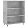 Witrynka, szarość betonu 69,5x34x180 cm materiał drewnopochodny