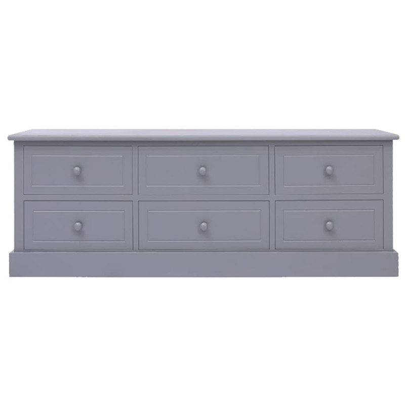 Szafka pod TV, ciemnoszara, 108x30x40 cm, drewno paulownia