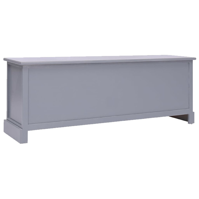Szafka pod TV, ciemnoszara, 108x30x40 cm, drewno paulownia