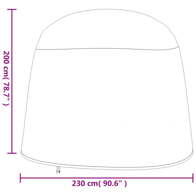 Pokrowce na dwuosobowe krzesło typu jajo, 2 szt., Ø230x200 cm