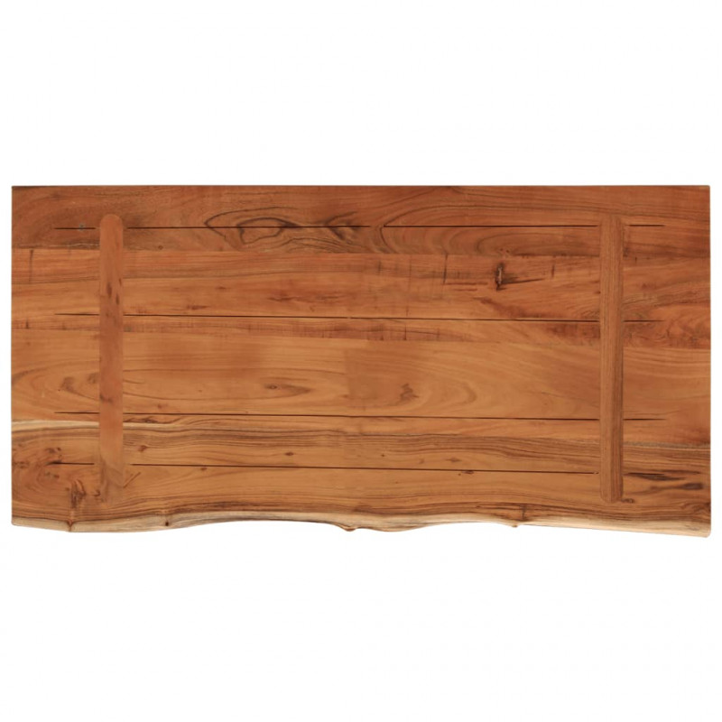 Blat do stołu, 80x40x2,5 cm, drewno akacjowe, naturalna krawędź