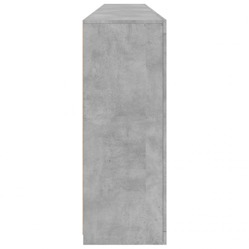 Szafka z oświetleniem LED, szarość betonu, 162x37x100 cm