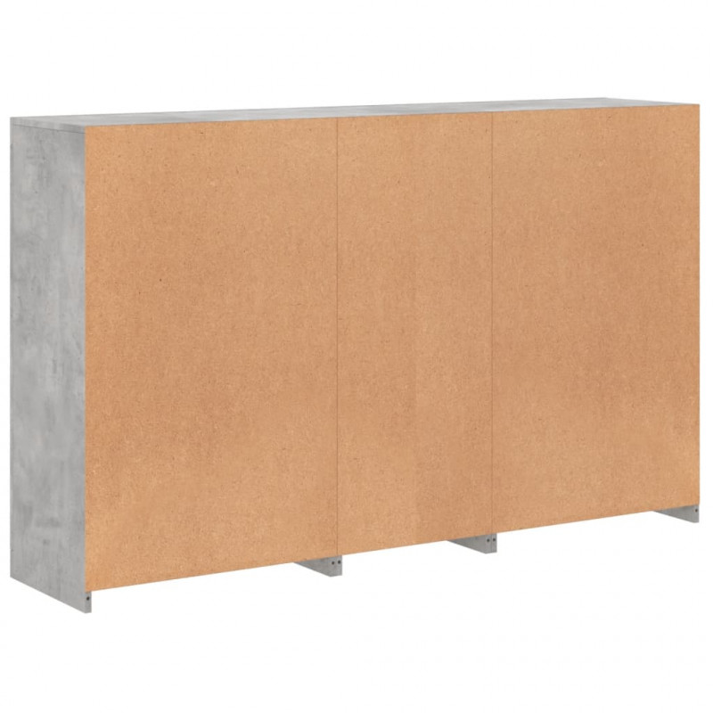 Szafka z oświetleniem LED, szarość betonu, 162x37x100 cm