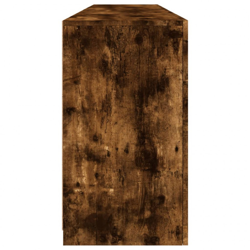 Szafka z oświetleniem LED, przydymiony dąb, 164x37x67 cm