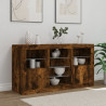 Szafka z oświetleniem LED, przydymiony dąb, 123x37x67 cm