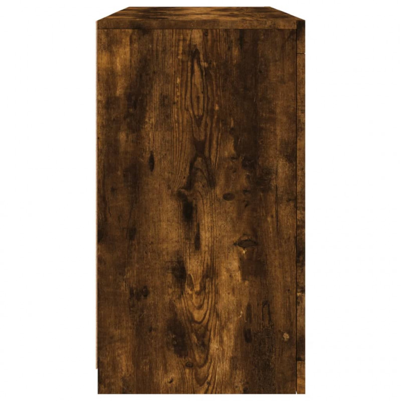 Szafka z oświetleniem LED, przydymiony dąb, 123x37x67 cm