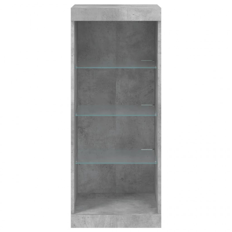 Szafka z oświetleniem LED, szarość betonu, 41x37x100 cm