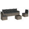 7-cz. zestaw wypoczynkowy do ogrodu, z poduszkami, szary
