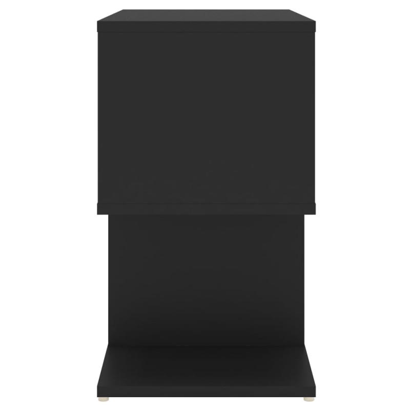 Szafki nocne, 2 szt., czarne, 50x30x51,5 cm