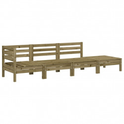 Ogrodowa sofa 4-osobowa, impregnowane drewno sosnowe