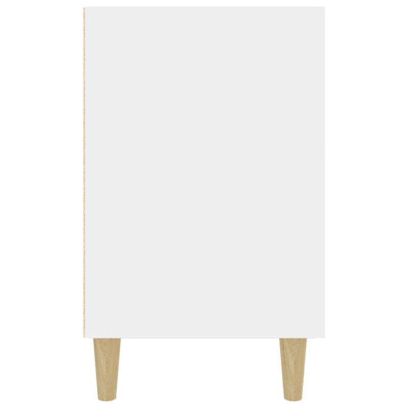 Komoda, biała z połyskiem, 100x36x60 cm materiał drewnopochodny