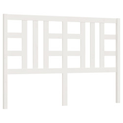 Wezgłowie łóżka, białe, 126x4x100 cm, lite drewno sosnowe