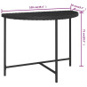 Stolik ogrodowy, czarny, 100x50x75 cm, rattan PE