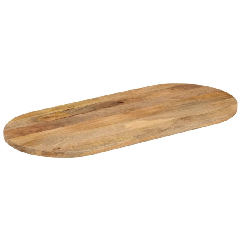 Blat stołu, 110x50x3,8 cm, owalny, lite drewno mango