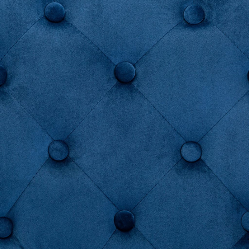 Krzesła stołowe, 2 szt., niebieskie, aksamitne