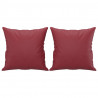 2-os. sofa z poduszkami, winna czerwień, 120 cm, sztuczna skóra