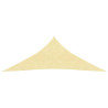 Żagiel przeciwsłoneczny, 160 g/m², beżowy, 4,5x4,5x4,5m, HDPE