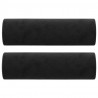 2-osobowa sofa z poduszkami, czarna, 120 cm, aksamit