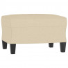 Sofa 3-osobowa, kremowa, 180 cm, tapicerowana tkaniną