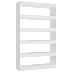 Regał na książki/przegroda, biały, 100x30x166 cm
