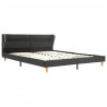 Łóżko LED z materacem memory, ciemnoszare, juta, 180 x 200 cm