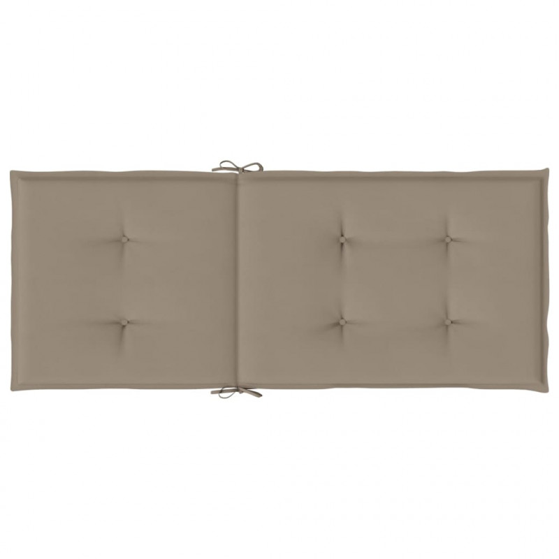 Poduszki na krzesła ogrodowe, 6 szt., taupe, 120x50x3 cm