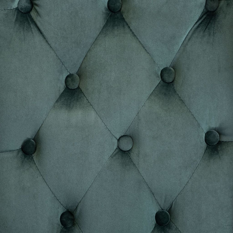 Krzesła stołowe, 2 szt., ciemnozielone, obite aksamitem