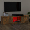 Szafka pod TV, z LED, przydymiony dąb, 140 x 40 x 35,5 cm