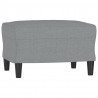 3-osobowa sofa z podnóżkiem, jasnoszara, 180 cm, tkaniną