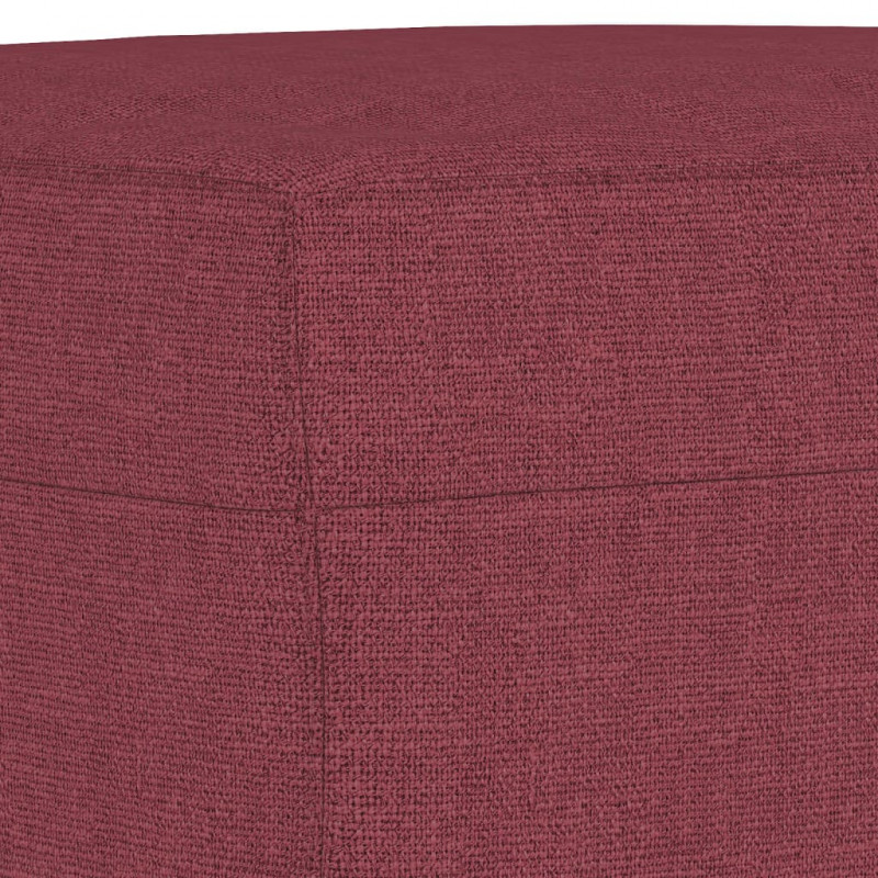 Fotel z podnóżkiem, winna czerwień, 60 cm, obity tkaniną