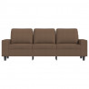 3-osobowa sofa z podnóżkiem, brązowy, 180 cm, tkaniną