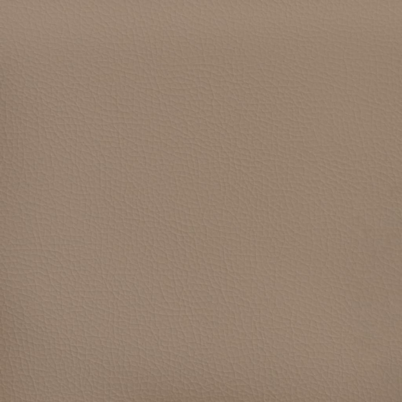Fotel z podnóżkiem, kolor cappuccino, 60 cm, sztuczna skóra