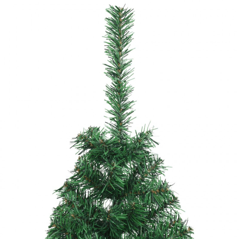 Sztuczna choinka ze stojakiem, połówka, zielona, 120 cm, PVC