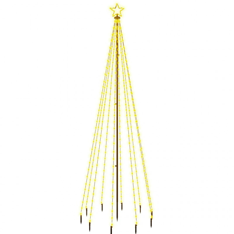 Choinka z kołkiem gruntowym, 310 ciepłych białych LED, 300 cm