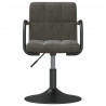 Obrotowe krzesła stołowe, 4 szt., ciemnoszare, obite aksamitem
