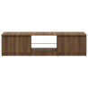 Szafka pod TV, z LED, brązowy dąb, 140 x 40 x 35,5 cm
