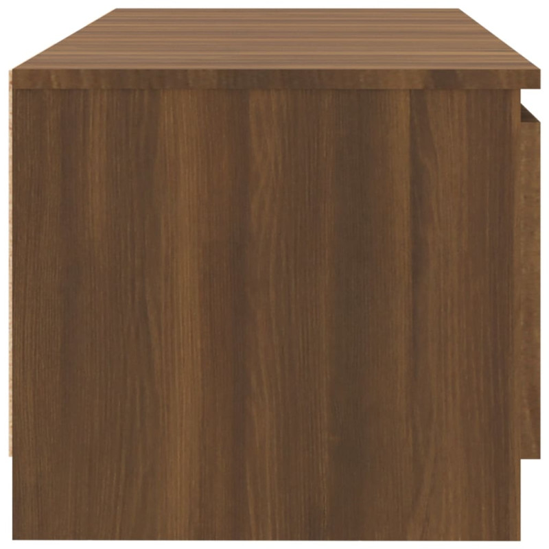 Szafka pod TV, z LED, brązowy dąb, 140 x 40 x 35,5 cm
