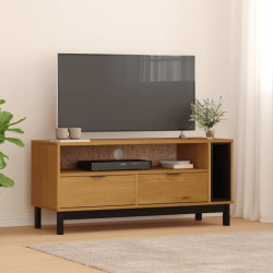 Szafka pod TV FLAM, 110x40x50 cm, lite drewno sosnowe