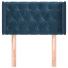 Zagłówek uszak, ciemnoniebieski, 83x16x78/88 cm, aksamit