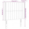 Zagłówek do łóżka z LED ciemnoniebieski 83x16x118/128cm tkanina