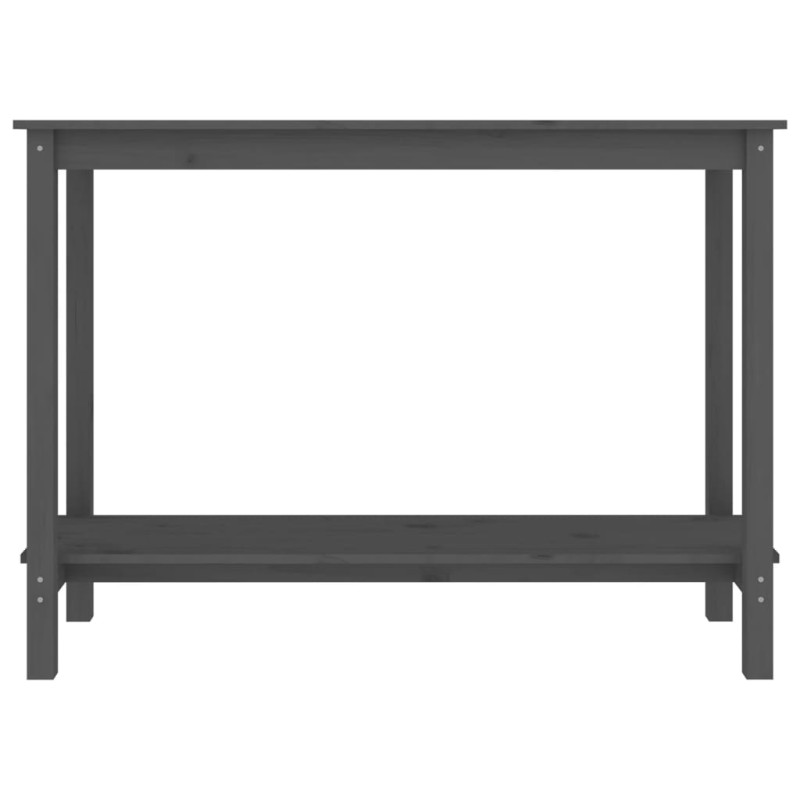 Stolik konsolowy, szary, 110x40x80 cm, lite drewno sosnowe