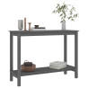 Stolik konsolowy, szary, 110x40x80 cm, lite drewno sosnowe